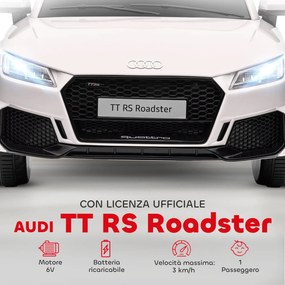 Macchina Elettrica per Bambini 12V con Licenza Audi TT Bianco...