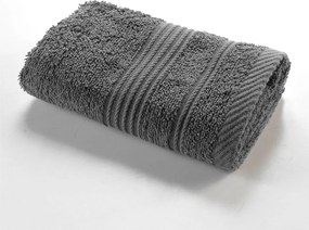 Asciugamano tipo terry grigio scuro in cotone 30x50 cm Tendresse – douceur d'intérieur
