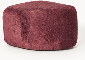 Pouf ovale in teddy bouclé Wolke