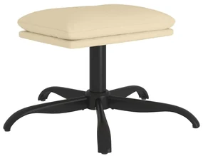 Poggiapiedi crema 60x60x36 cm in tessuto