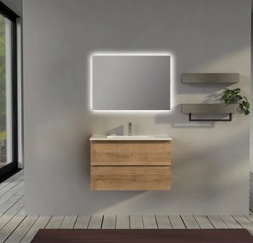 Mobile bagno sospeso 80 cm Rovere - Sofia