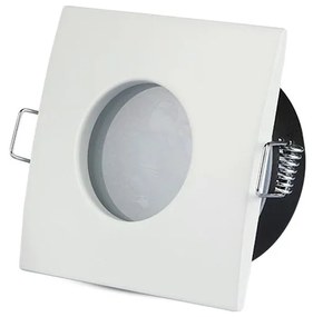 Porta Faretto Led GU10 MR16 Incasso Quadrato Colore Bianco Impermeabile IP54 SKU-3615