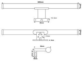 Top Light - Illuminazione a LED per specchi da bagno OREGON LED/7W/230V 40 cm IP44