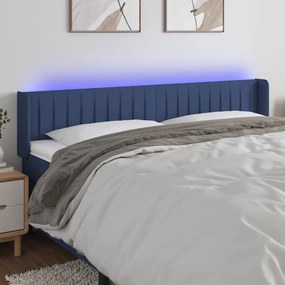 Testiera A Led Blu 183x16x78/88 Cm İn Tessuto /