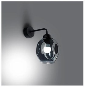 Lampada da parete nera ø 25 cm Garten – Sollux