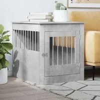 Gabbia Cani Arredamento Grigio Cemento 64,5x80x71cm Multistrato 838333