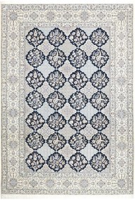 Nain Tappeto persiano 210 x 300 Blu (Iran) Annodato A Mano