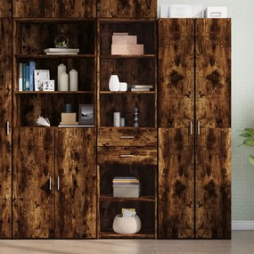 Credenza rovere fumo 50x42,5x185 cm in legno multistrato