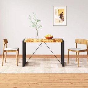 Tavolo Da Pranzo İn Legno Massello Di Mango Grezzo 120 Cm /