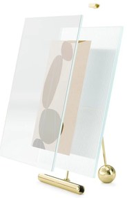 Cornice dorata in vetro verticale con sostegno 19x23 cm Flute – Umbra