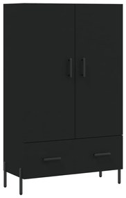 Credenza nera 69,5x31x115 cm in legno multistrato