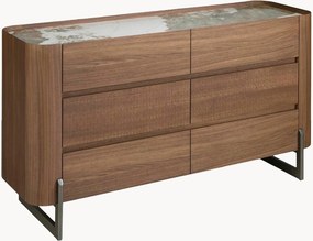 Credenza in legno con piano effetto marmo Ramón
