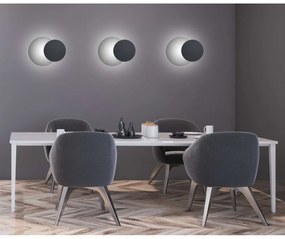 Applique da Parete Circle Nera, Luce Indiretta, Base G9 Colore del corpo Nero