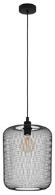 Lampadario Industrial Wrington 1 Luce Acciaio Nero