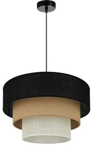 Brilagi - Lampadario a cavo ASPEN LUNETA 1xE27/15W/230V Ø45 nero/beige/crema