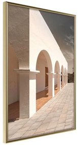 Poster  Sunny Colonnade  Cornice Quadri Cornice d'oro, Larghezza x Altezza Home decor 20x30