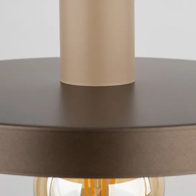 Lampadario a sospensione con filo SILA 1xE27/15W/230V diametro 30 cm marrone/beige