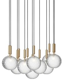 Miira 13 Lampadario Large Brass/Optic Clear - Nuura