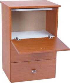 Mobile asse stiro a scomparsa in legno Ciliegio 55x85h cm con 1 anta e 2 cassetti