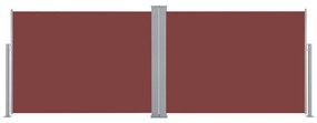 Tenda da Sole Laterale Retrattile Marrone 120x1000 cm