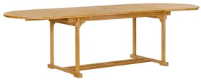 Set da pranzo 9 pz in legno massello di teak