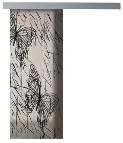 Anta per porta scorrevole Butterfly in vetro nero L 88 x H 215 cm destra