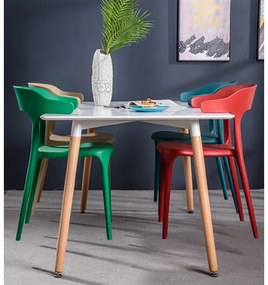 Sedia da cucina giardino con braccioli IDERIO Grigio 4 pezzi