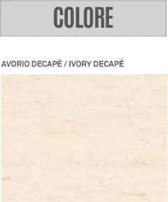 Specchio da bagno con cornice e due applique in stile classico MARTINA avorio