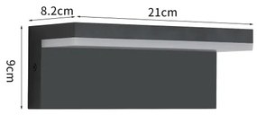 Brilagi - Applique da esterno LED TESSI LED/10W/230V nera IP54