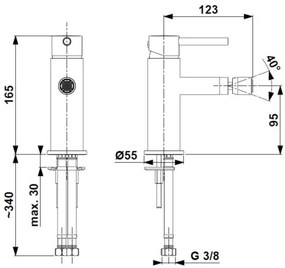 KFA Armatura 5037-015-31 - Rubinetto del bidet + con scarico MOZA oro