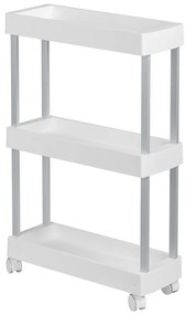 Scaffale mobile in plastica bianca 45x80 cm Mino - Wenko