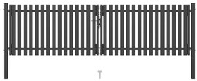 Cancello Per Recinzione İn Acciaio 4x1,25 M Antracite /