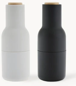 Set macina sale e pepe con coperchio in legno di faggio Bottle Grinder 2 pz