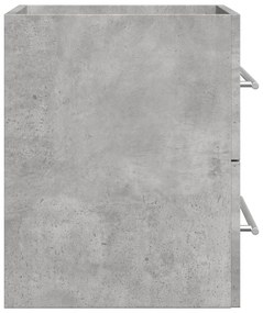 Mobile lavabo grigio cemento 60x38,5x48 cm in legno multistrato