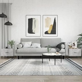 Tavolini Salotto 2pz Grigio Cemento 50x50x40 Legno Multistrato /