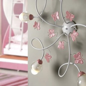 Plafoniera bambino Plafoniera bambino BUTTERFLY 3 x E14 Ø 80 cm rosa IP20, 3XE14