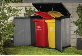 Contenitore da giardino grigio in plastica Deco – Keter