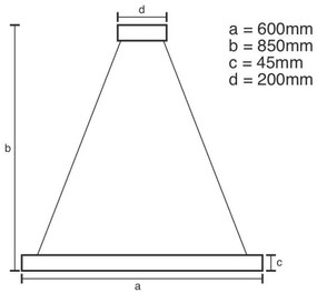 Lampadario a sospensione con filo LED dimmerabile LED/70W/230V 3000-6500K + telecomando