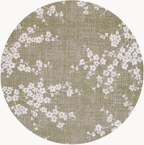 Tappeto rotondo jacquard lavabile da interno-esterno Sakura