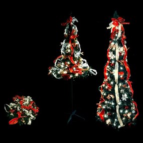 Aigostar - LED albero di Natale da esterno 80xLED/230V 1,2m IP44 rosso bianco freddo