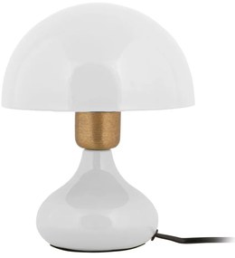 Lampada da tavolo bianca con paralume in metallo (altezza 23 cm) Binc - Leitmotiv