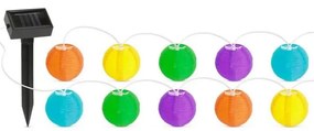 Catena LED solare 10xLED/1,2V 3,7m IP44 multicolore