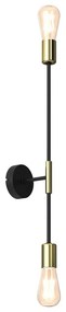 Applique FLAME 2xE27/60W/230V nero/oro