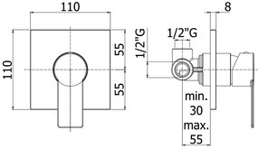 Paffoni Tango Ta010cr Miscelatore doccia ad Incasso Cromo