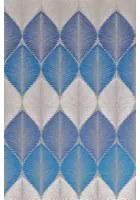 Osborne & Little Carta da parati Leaf Fall - Metallic Navy/ Sapphire/ Pewter
