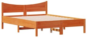 Giroletto marrone cera 135x190 cm in legno massello di pino