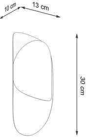 Sollux SL.1063 - Applique TEAR 1xG9/40W/230V nera