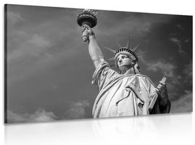Stampa su tela – Statua della Libertà in bianco e nero