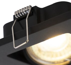 Faretto da incasso moderno Smart nero incl. 2 Wifi GU10 - Qure