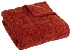 Coperta color mattone in micropile 130x160 cm Mid Century – Casa Selección